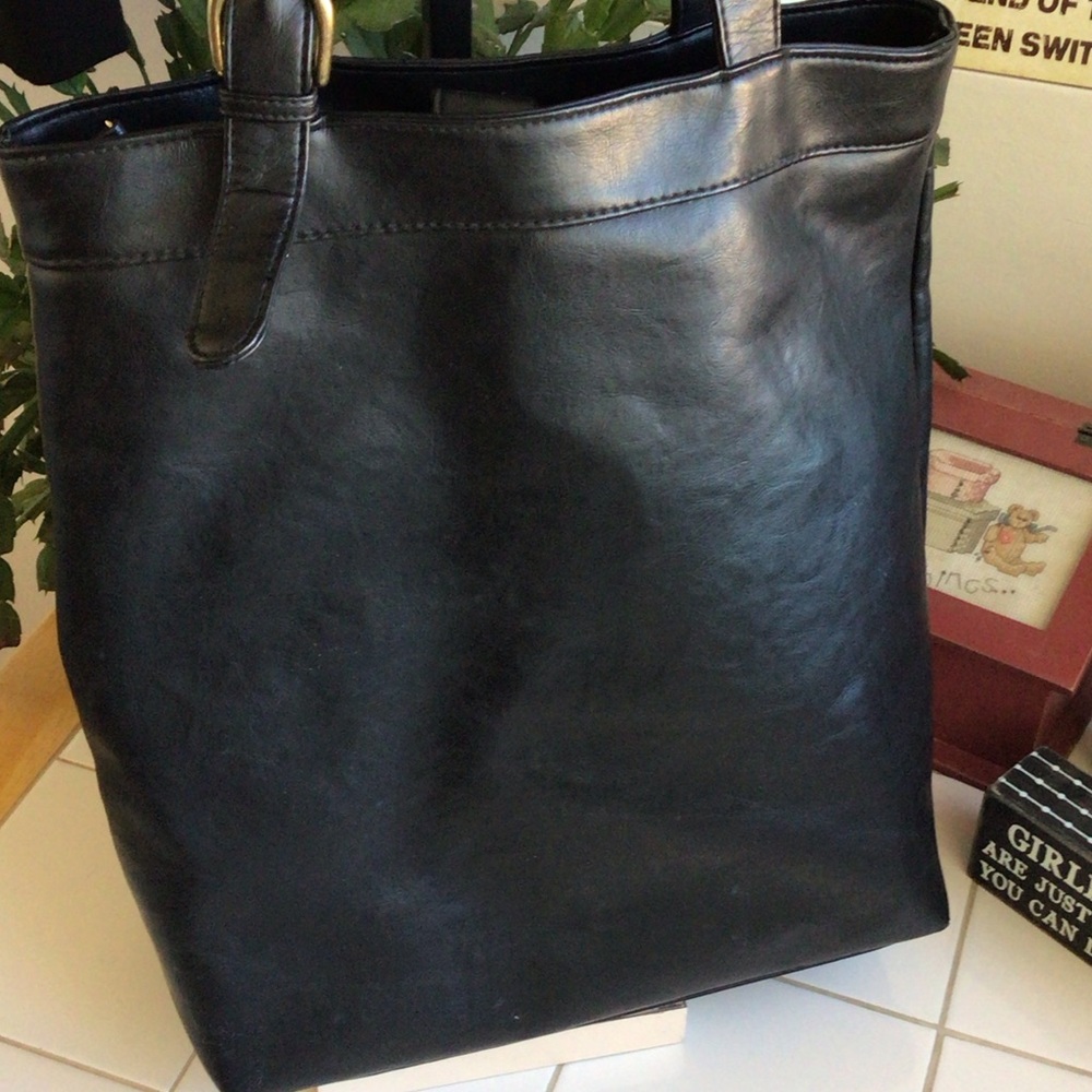Deep Black Everyday Tote - Picture 2 of 9
